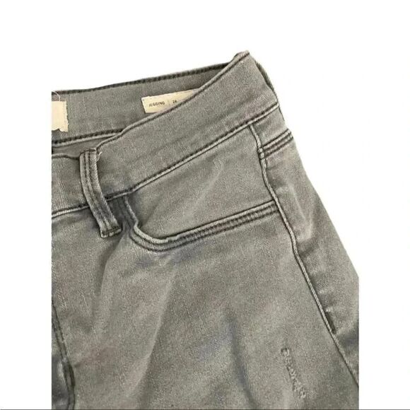 Pacsun Super Stretch Gray Distressed  Mid- Rise Womens Jeggings Sz 26 - Picture 3 of 6